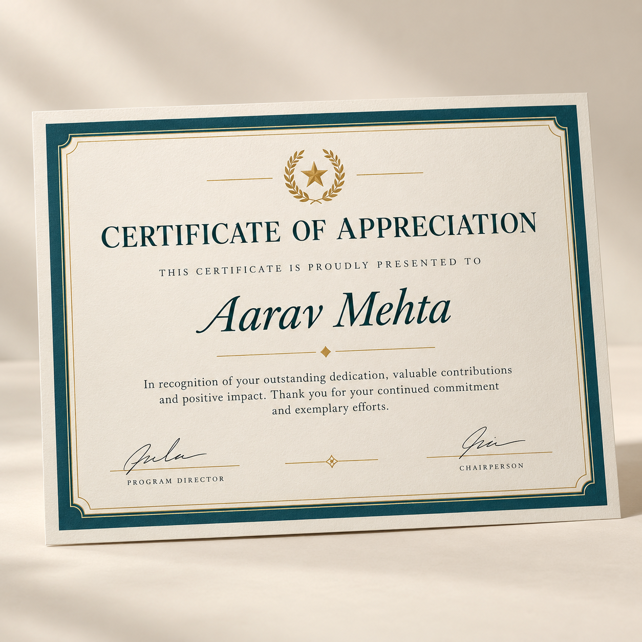 Personalised Certificates